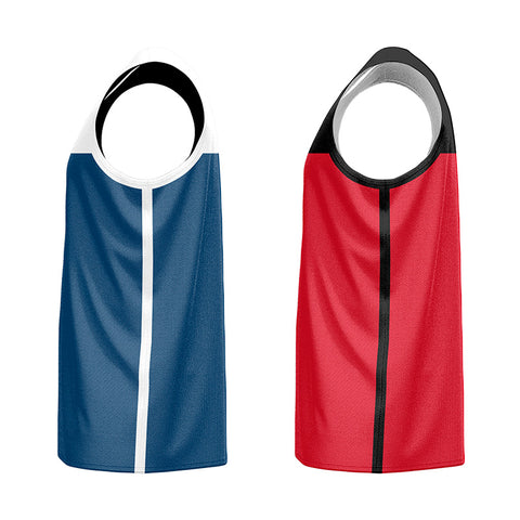 Dream Reversible Numbered Basketball Singlet Navy/Red in Stock