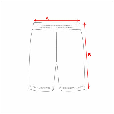 Ladies Flex Bike Shorts measurement diagram