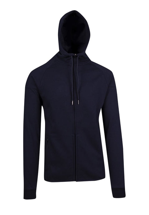 Bonded Polar Fleece Zip Hoodie Navy Front View