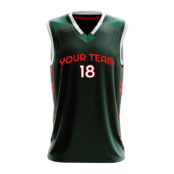 Custom Bucks Core Basketball Singlet Front View
