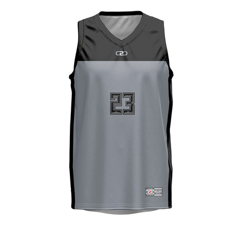 Dream Basketball Singlet Silver/Black