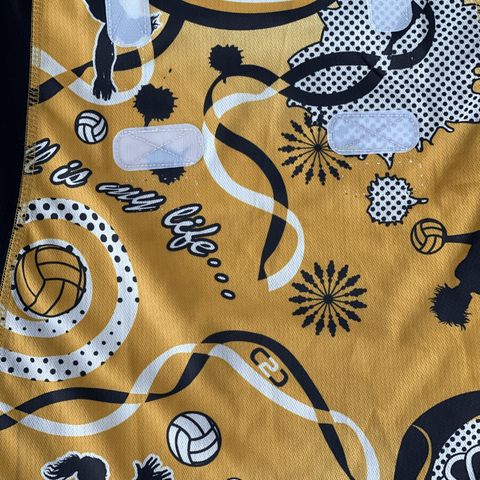Zest Netball Dress Gold/Black